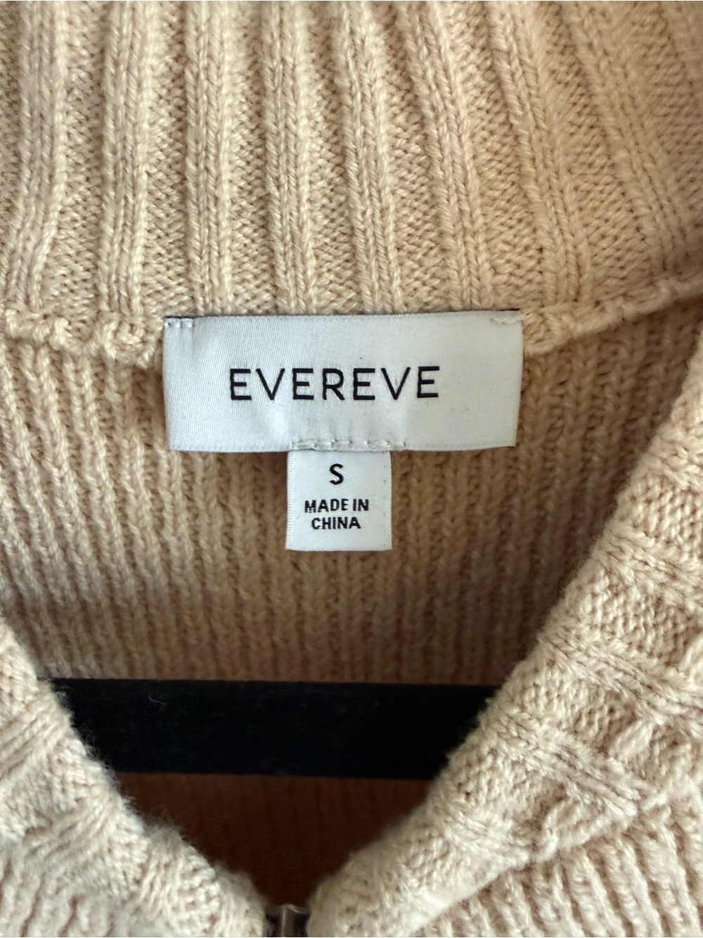 Evereve Neutral Cream Zip Knit Jacket - Picture 3 of 11